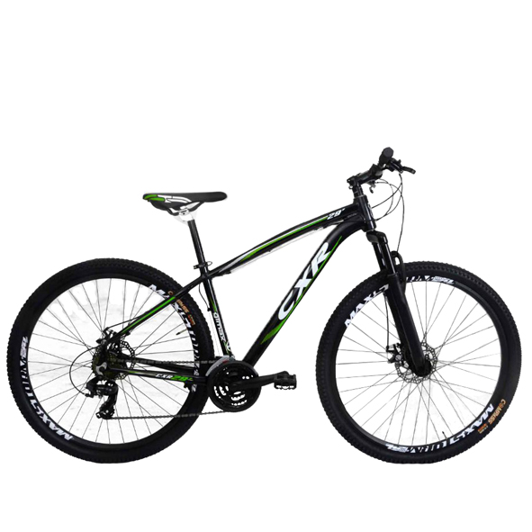 Bicicleta Cairu Mountain Bike Quadro em alumínio e Freios mecânico CXR29 Preto/Verde