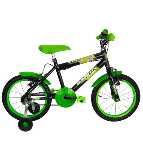 Bicicleta Infantil Cairu C10 Aro 16 Masculina Preto/Verde