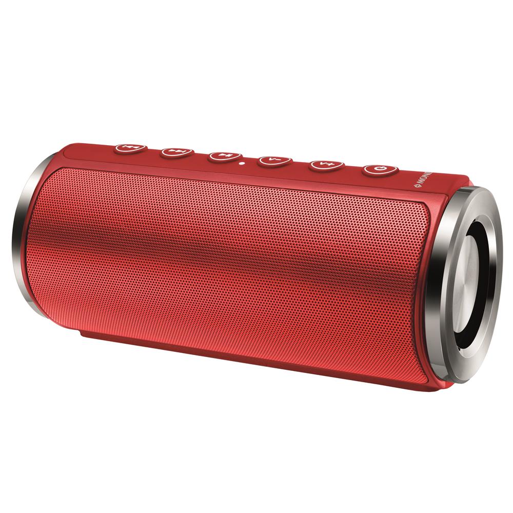Caixa de Som Portátil Mondial Vibe One Speaker SK-03 com Bluetooth, Entrada USB e Micro SD Vermelha 20W