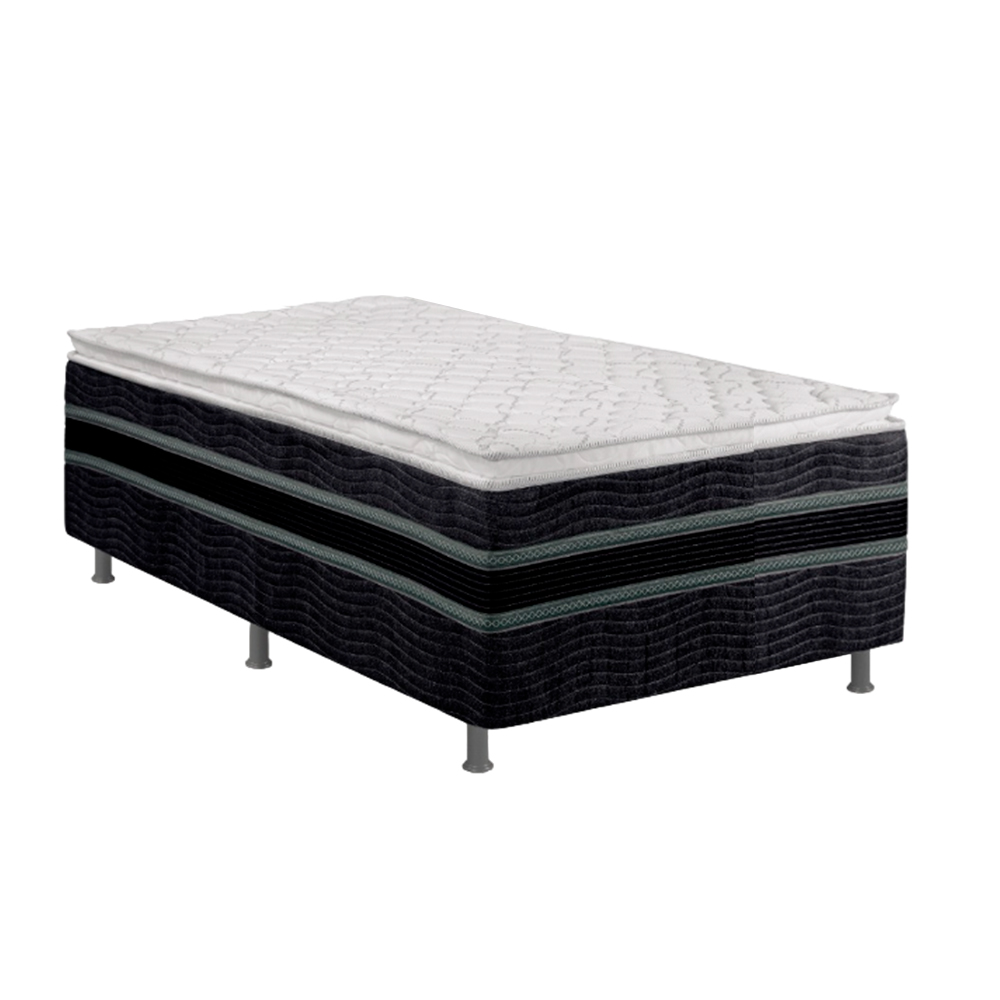 Cama Box de Solteiro Bonsono Premium Luxo Marrom 88x188x52