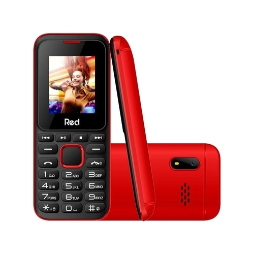 Celular Red Mobile Fit Music II M011G Preto/Vermelho Tela 1.8 Câmera VGA Expansível até 8GB