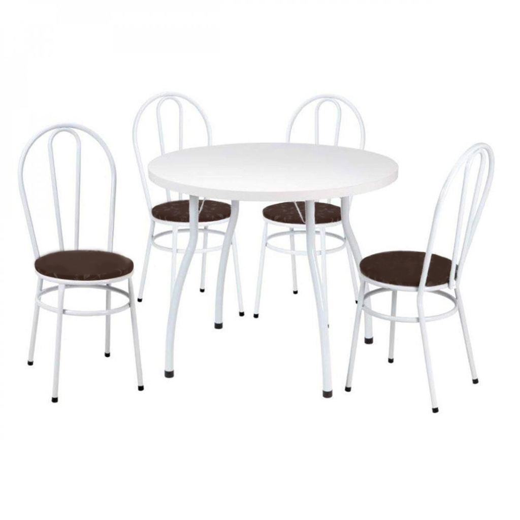 Conjunto Sala De Jantar Mesa Redonda Com 4 Cadeiras 18 08 Fil M veis conjunto-sala-de-jantar-mesa-redonda-com-4-cadeiras-18-08-fil-m-veis