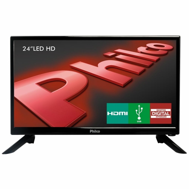 TV Philco Backlight D-LED, 24 Polegadas, HD-HDMI e USB PH24N91D