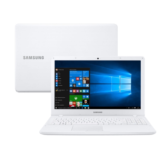 Notebook Samsung Essentials E21 Intel Celeron Dual Core 4GB 500GB Tela LED FULL HD 15.6  Windows 10  Branco