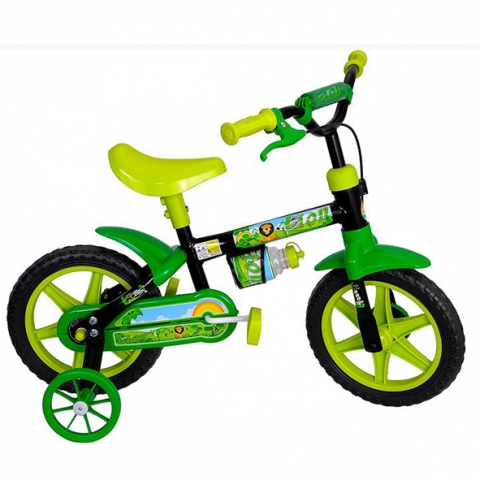 Bicicleta Infantil Cairu Black Aro 12 Masculina Preto/Verde