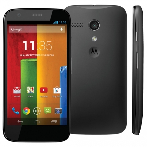 Celular Motorola Moto G Dual Preto Desbloqueado TIM com Tela de 4.5  , 8GB, Dual Chip, Android 4.3, Wi-Fi, 3G, Câmera 5MP e Processador Quad-Core de 1,2 GHz Snapdragon