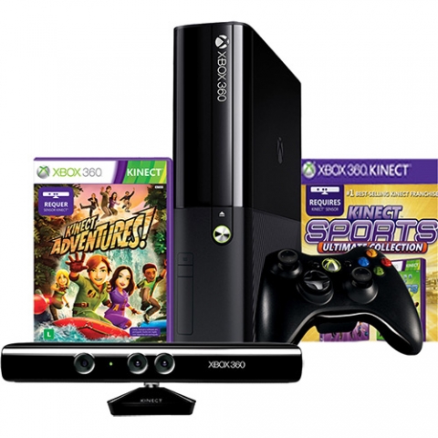 Xbox 360 4GB + Kinect Sensor + 2 Jogos + Controle sem Fio - Microsoft -  GAMES E CONSOLES - CONSOLE XBOX : PC Informática