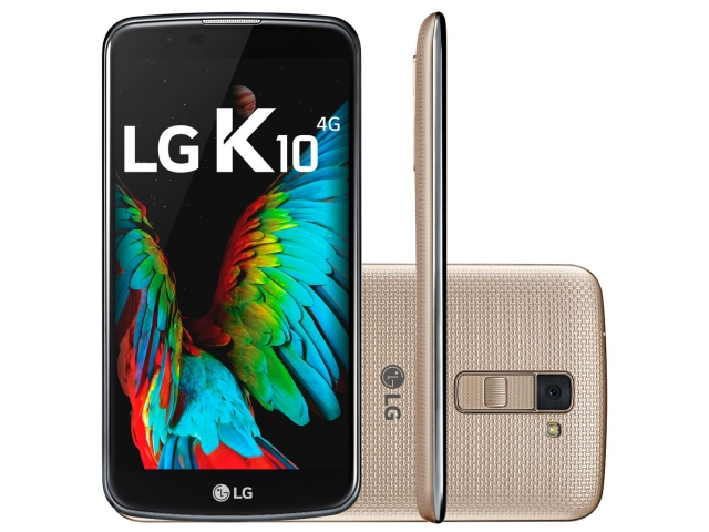 Smartphone LG K10 K430DSF Dual Chip Desbloqueado Android 6 Tela 5.3 16GB 4G Câmera 13MP Dourado