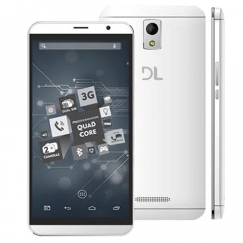 Tablet DL Tab Phone 700 TP304 com 8GB, Tela 7, Android 5.0, 3G, Wi-Fi, 2 Câmeras Integradas e Processador Intel Quad Core Branco