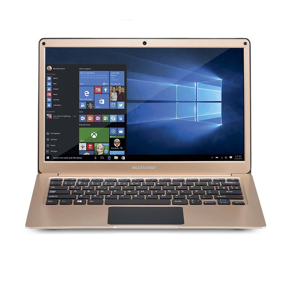 Notebook Legacy Air Intel Dual Core Windows 10 4GB Tela Full HD 13.3 Pol. Dourado Multilaser - PC206