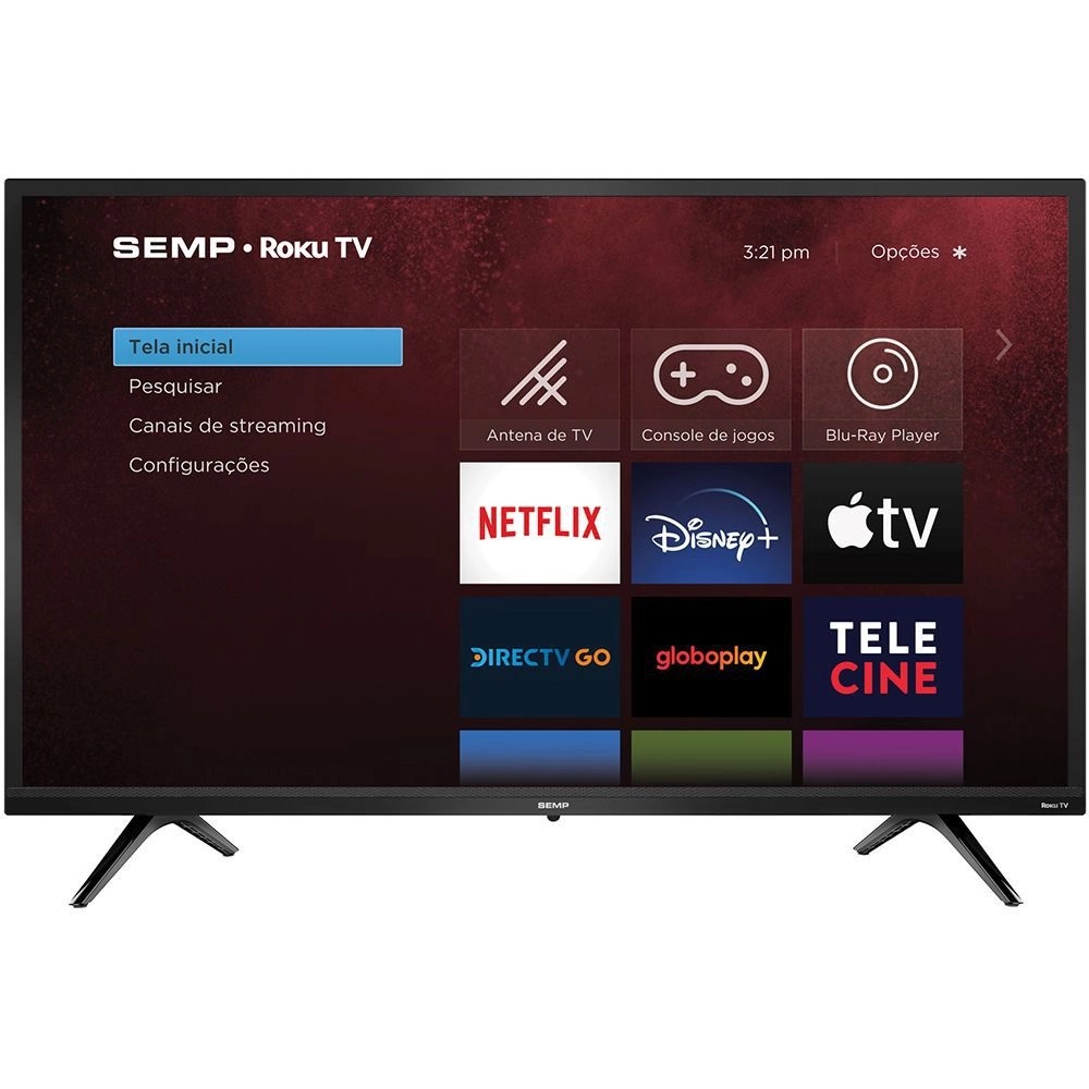 Smart Tv Tcl 43 Polegadas 43rs520 Led Fhd Hdr Roku Tv Wifi Dual Band 3