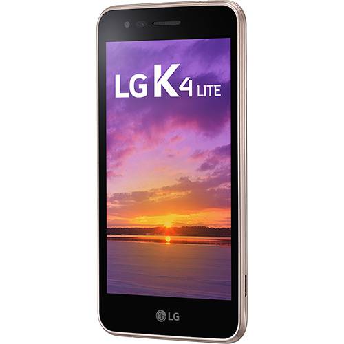 Smartphone LG K4 Lite Dual Chip Android 6.0 Tela 5.0 Quadcore 1.1GHz 8GB 4G Câmera 5MP Dourado