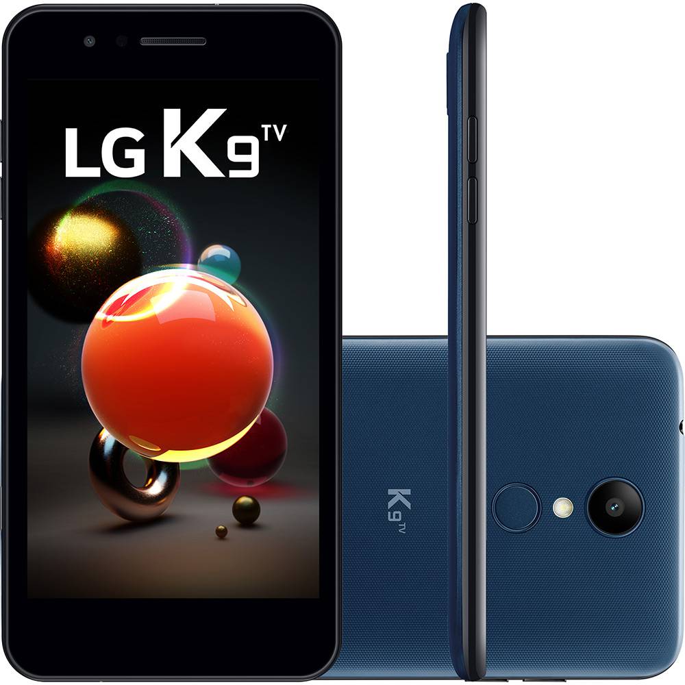 Smartphone LG K9 LMX210 TV com 16GB, Tela de 5.0 HD, Android 7.0, Dual Chip, 4G, Câmera 8MP, Processador Quad Core e 2GB de RAM Azul