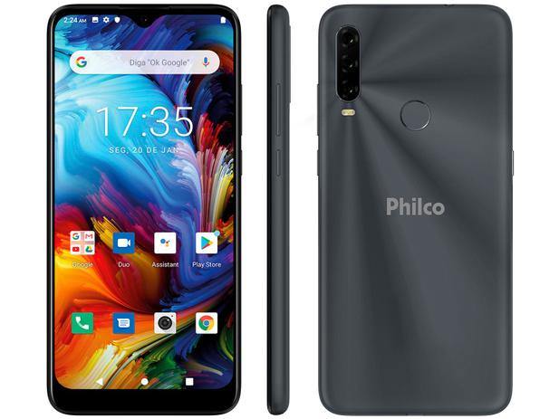 Smartphone Philco HIT P10 128GB Space Grey 4G Octa-Core 4GB Tela 6.2 Câmera Tripla 13MP Selfie 8MP
