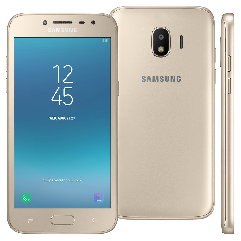 Smartphone Samsung Galaxy J2 Pro 16GB, Tela 5 Super AMOLED, Dual Chip, Câmera 8MP, Android 7.1, Processador Quad Core de 1.4 Ghz e 1.5GB RAM Dourado