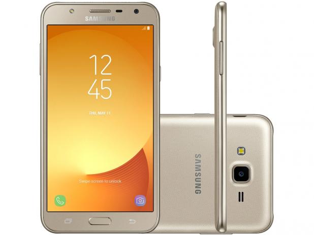 Smartphone Samsung Galaxy J7 Neo J701 TV Digital HD, Dual Chip,Tela ,  Câmera 13MP+5MP Frontal Flash LED, OctaCore , 16GB, 2GB RAM, Android  7, Dourado | Credimóveis Novolar